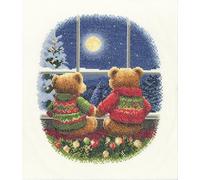 Heritage Crafts Cross Stitch Kit - William's Christmas Wish (Aida) John Clayton Teddy Bears