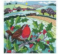 Heritage Crafts Cross Stitch Kit - Winter Landscape (Aida)