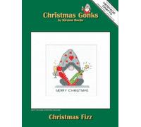 Heritage Crafts Gonk - Christmas Fizz - Counted Cross Stitch Christmas Card kit by Kirsten Roche