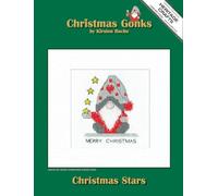 Heritage Crafts Gonk - Christmas Stars - Counted Cross Stitch Christmas Card kit by Kirsten Roche