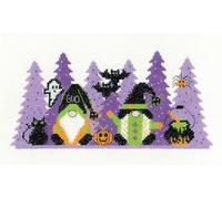Heritage Crafts Halloween Hoots Counted Cross Stitch Gonks Kit