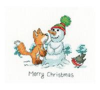 Heritage Crafts Happy Christmas Counted Cross Stitch Kit Aida