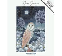 Heritage Crafts Into The Night (Owl) Counted Cross Stitch Aida Kit Elaine Serenum