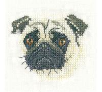 Heritage Crafts Little Friends Crioss Stitch Kit - Little Pug