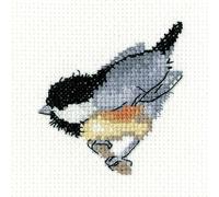 Heritage Crafts Little Friends Cross Stitch Kit - Coal Tit (Aida)