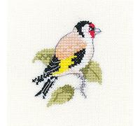 Heritage Crafts Little Friends Cross Stitch Kit - Goldfinch, Bird