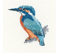 Heritage Crafts Little Friends Cross Stitch Kit - Kingfisher (Aida)