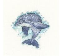 Heritage Crafts Little Friends Dolphin Counted Cross Stitch Kit - Aida