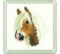 Heritage Crafts Palomino Pony Coaster Cross Stitch Kit