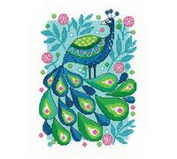 Heritage Crafts Peacock Counted Cross Stitch Kit