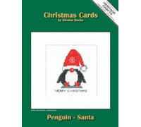 Heritage Crafts Penguin - Santa - Counted Cross Stitch Christmas Card kit by Kirsten Roche