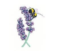 Heritage Crafts Peter Underhill Cross Stitch Kit - Lavender Bee (Aida)