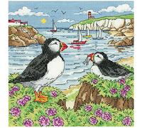 Heritage Crafts Puffin Shore Counted Cross Stitch Kit