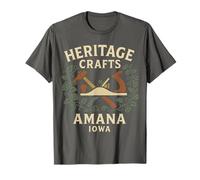 Heritage Crafts Shirt Amana Iowa Tools Retro Artisan Art T-Shirt