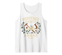 Heritage Crafts Shirt Amana Iowa Tools Retro Artisan Art Tank Top