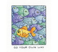 Heritage Crafts Simply Heritage Cross Stitch Kit - Go Your Own Way