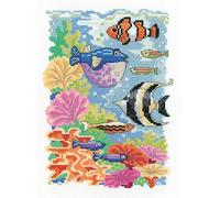 Heritage Crafts Tropical Fish Counted Cross Stitch Kit