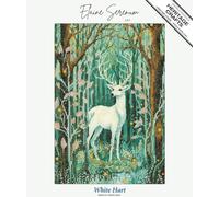 Heritage Crafts White Hart - Stag Counted Cross Stitch Evenweave Kit Elaine Serenum