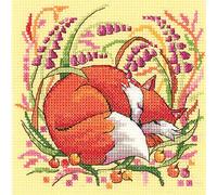 Heritage Crafts Woodland Creatures Fox Counted Cross Stitch Kit - Aida