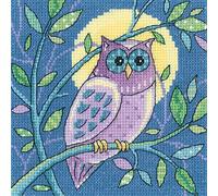 Heritage Crafts Woodland Creatures Owl Cross Stitch Kit - Aida