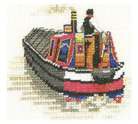 Heritage Cross Stitch Kit Aida Traditional Narrow Boat (A) Counted Pattern NBTN945-A 9.5x8.5cm