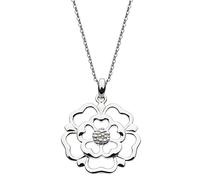Heritage Dew Sterling Silver Open Tudor Rose Necklace of Length 45.7cm 9319HP