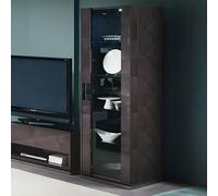Heritage Display Cabinet - 1 Glass Door - Right - Dark Velvet Birch High Gloss