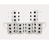 heritage fine Bone China Black spot Mugs