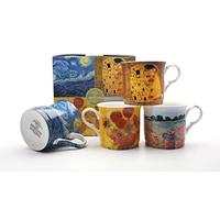 heritage FINE Bone China Set of 4 Mugs Gift Boxed Artists Mugs Free UK DELIVERY