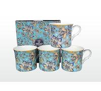 heritage FINE Bone China Set of 4 Mugs Gift Boxed Siam Siam Mugs Free UK DELIVERY