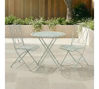 Heritage Green Decorative Rustic Metal Garden Bistro Set