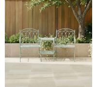 Heritage Green Decorative Rustic Metal Garden Companion Seat