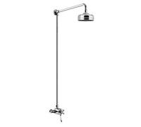 Heritage Highbrook Gloss Chrome Effect Single-Spray Pattern Exposed & Fixed Shower Kit