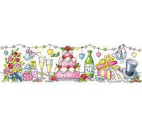 Heritage KCWD1454-A Aida Wedding Anniversary Cross Stitch Kit 37.5x10cm