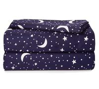 Heritage Kids 3 Piece Sheet Set, Including Top Sheet, Fitted Sheet & 1 Pillow Case, Constellation Print, Twin, Navy, Blue, K687913