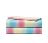 Heritage Kids Fitted Sheet, Microfiber, Rainbow, Twin