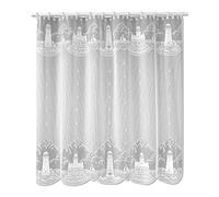 Heritage Lace LIGHTHOUSE Shower Curtain, White, 72 x 72-Inch