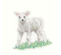 Heritage Lamb Aida 14 Count Counted Cross Stitch Kit