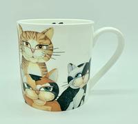 heritage Large 1pt Bone China Mug in The O'Malley Cats Design