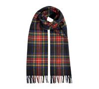 Heritage Large Check Cashmere Scarf with Tassels and Gift Box - Black Stewart / One