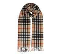 Heritage Large Check Cashmere Scarf with Tassels and Gift Box - Camel Thompson / One