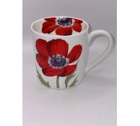 heritage Large China Mug Poppy Design Premium Fine Bone China 16Fl Oz Cups and Mugs - Professional Quality for Kitchens, Restaurants, Cafes -