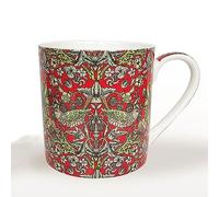 heritage Large China Mug Premium Fine Bone China 16Fl Oz Cups and Mugs - Professional Quality for Kitchens, Restaurants, Cafes - Strawberry Thief