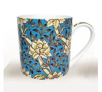 heritage Large China Mug Premium Fine Bone China 16Fl Oz Cups and Mugs - Professional Quality for Kitchens, Restaurants, Cafes - Blue Anemone Design