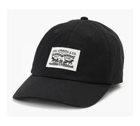Heritage Large Logo Cap in Cotton Black