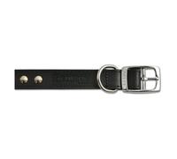 Ancol Black Studded Leather Dog Collar for Dogs and Puppies Bridle Leather Pet Training Collar with Chrome Studs - Size 39-48cm Size 5