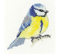 Heritage LFBT1511-A Counted Cross Stitch Kit Aida Blue Tit 6x6.5cm