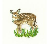 Heritage LFFN1141-A Counted Cross Stitch Kit Aida Fawn (A) 7x7cm