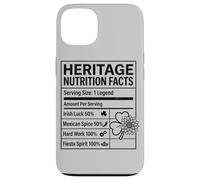 Heritage Nutrition Facts Mexican Irish Label 50% Luck Spice Case for iPhone 13
