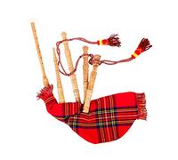 Heritage of Scotland Junior Playable Bagpipes (STEWART ROYAL) - Bagpipes - Traditional Scottish - Red - A - Brushed Wood